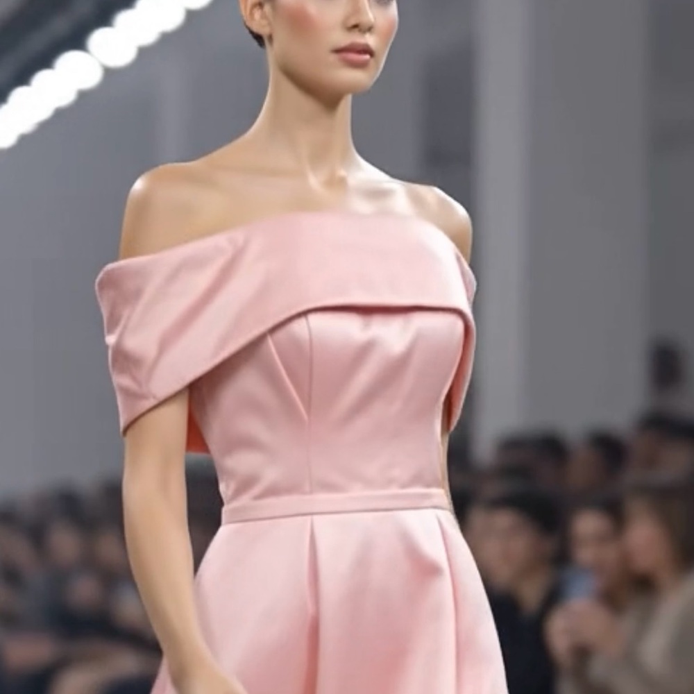 Elegant Pink Off-Shoulder Dress